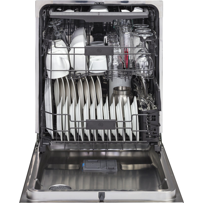GE Appliances 24" 45 dBA BuiltIn Fully Integrated Dishwasher with 3rd